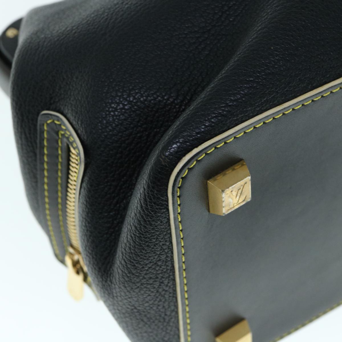 Louis Vuitton Suhali, Black, Leather, handbag