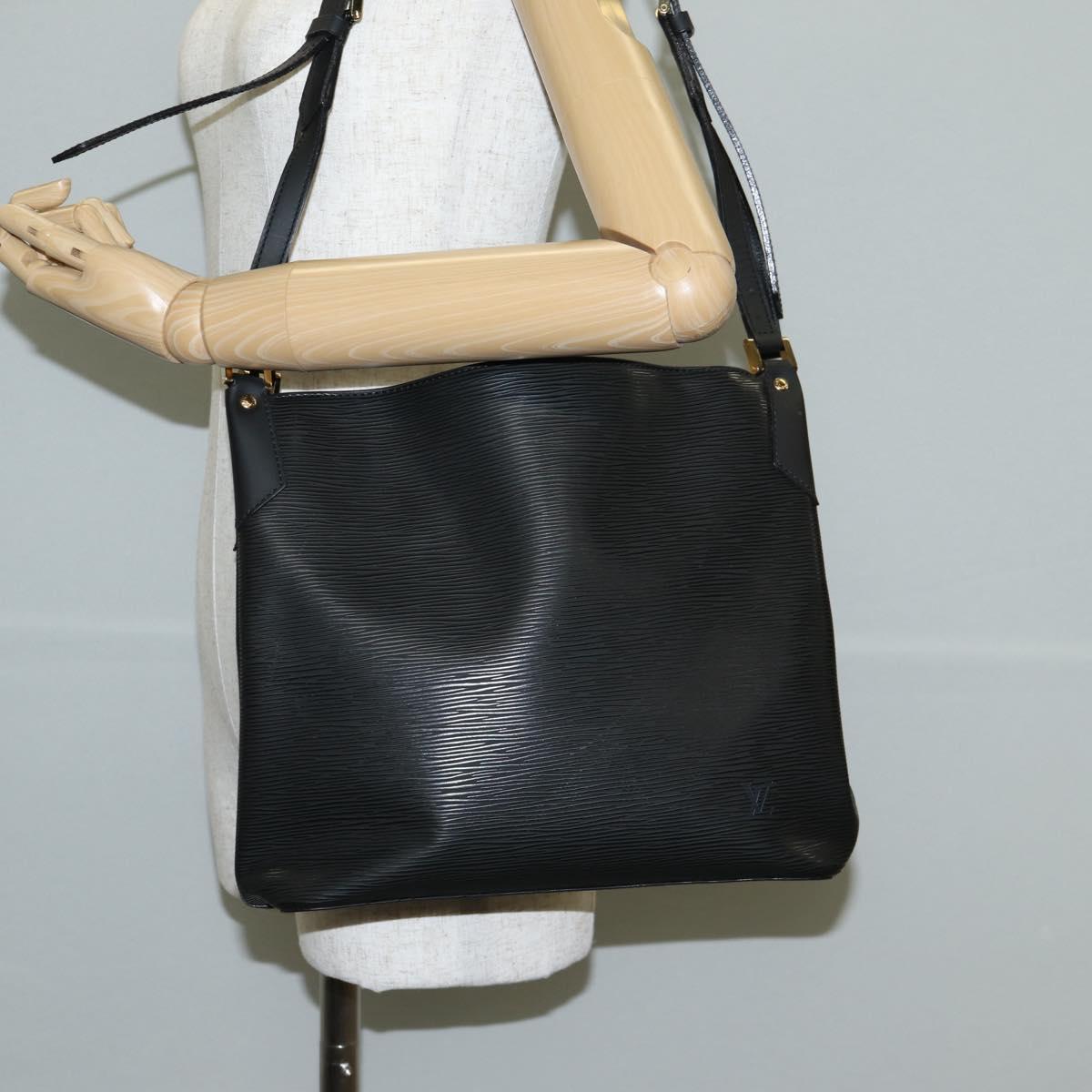 Louis Vuitton Mandala, Black, Leather, shoulder