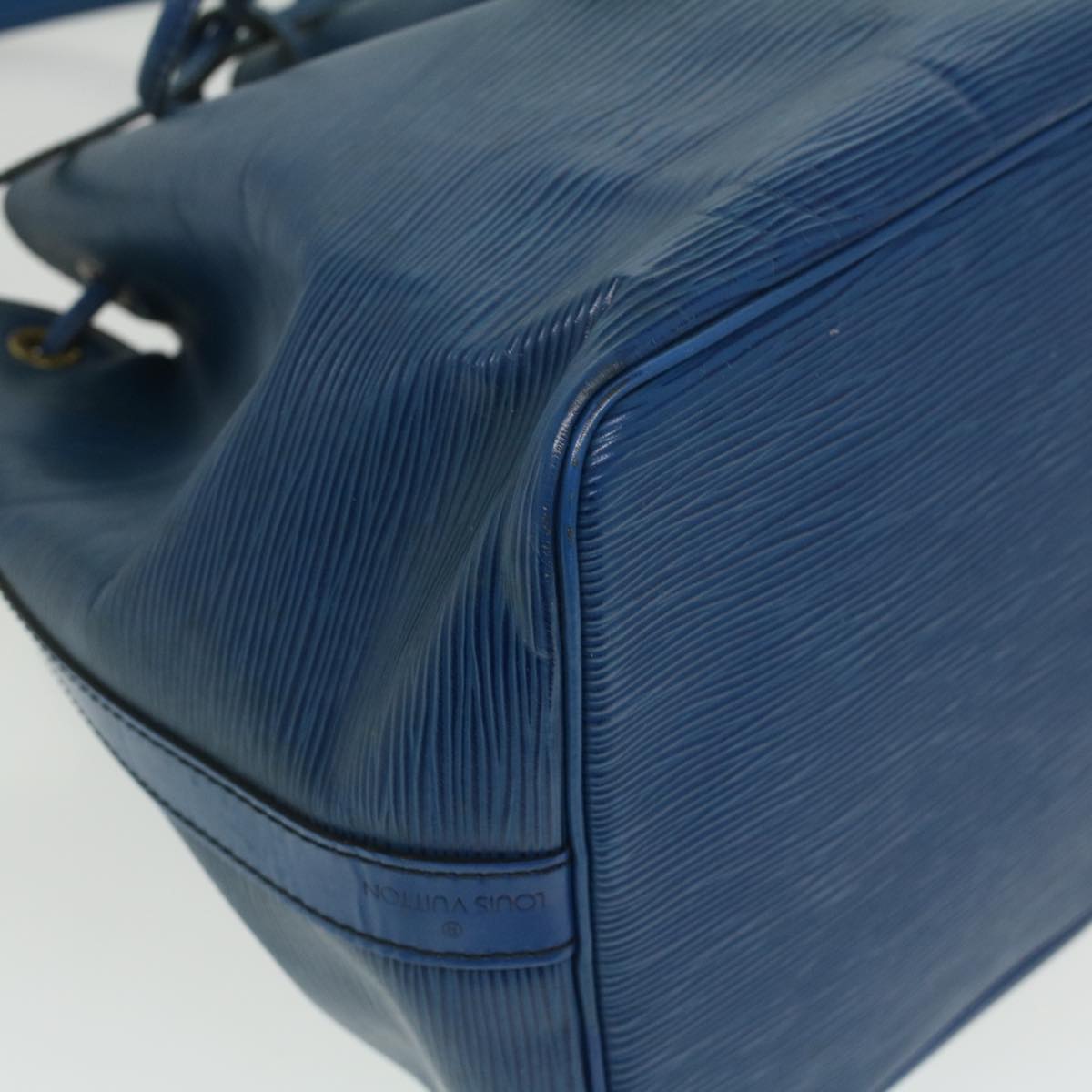 Louis Vuitton Noe, Blue, Leather, shoulder