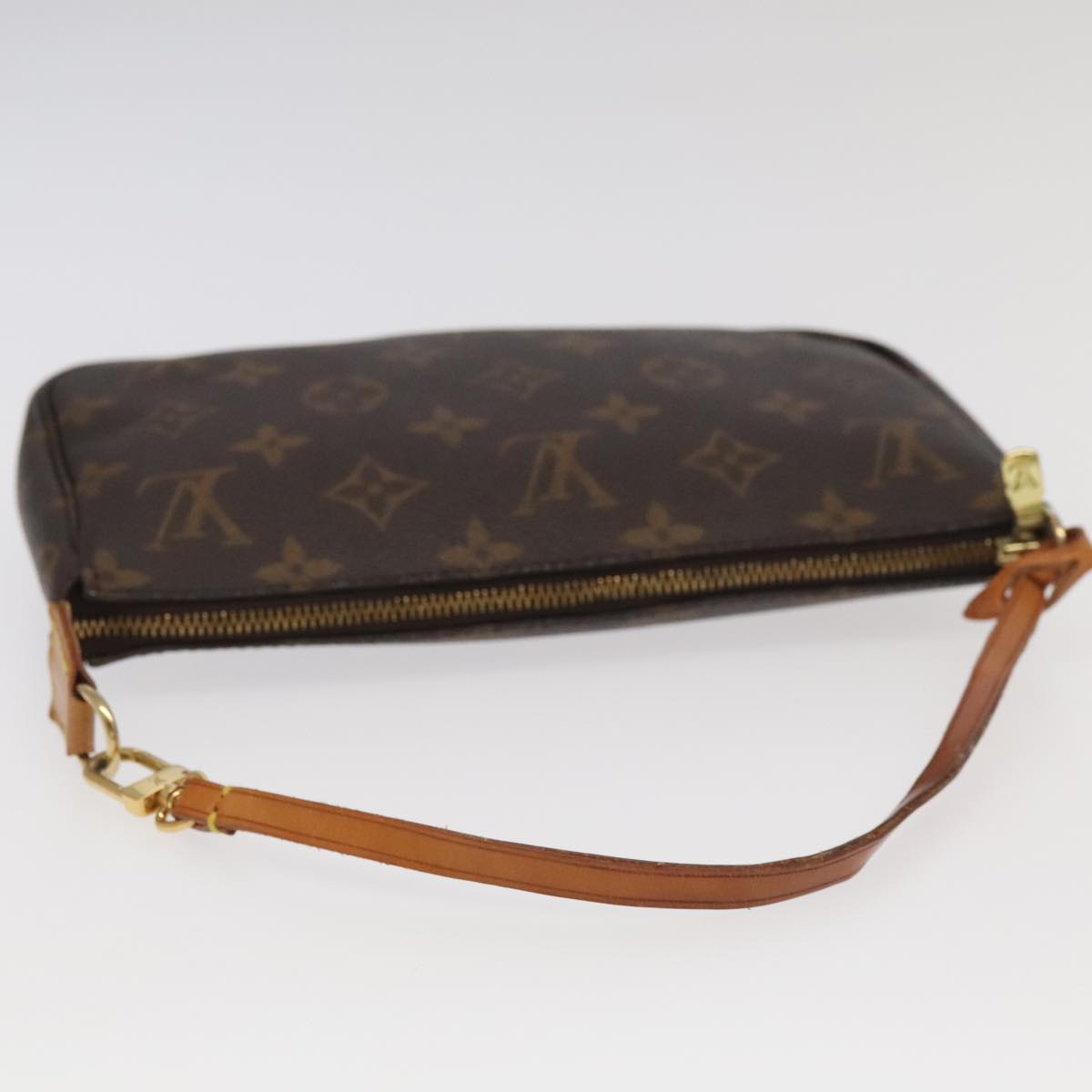 Louis Vuitton Pochette Accessoire, Brown, Canvas, clutch