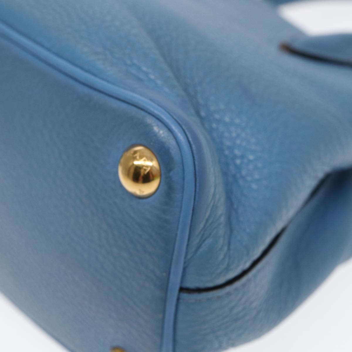 Prada Saffiano, Blue, Leather, handbag