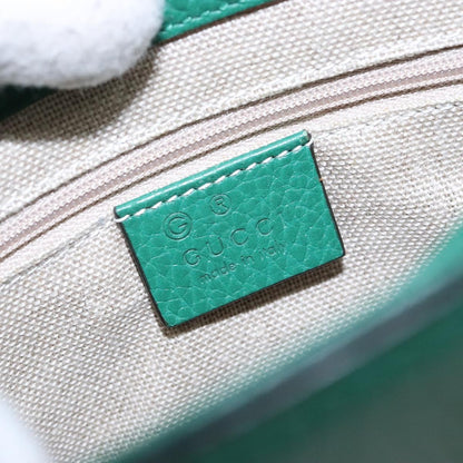 Gucci Interlocking G, Green, Leather, shoulder