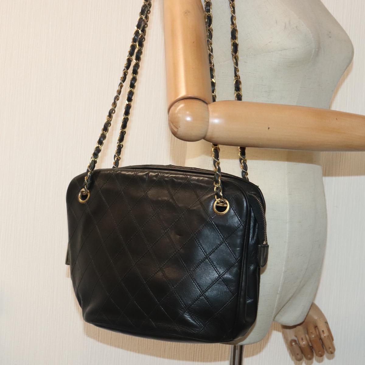 Chanel Cc, Black, Calfskin, tote