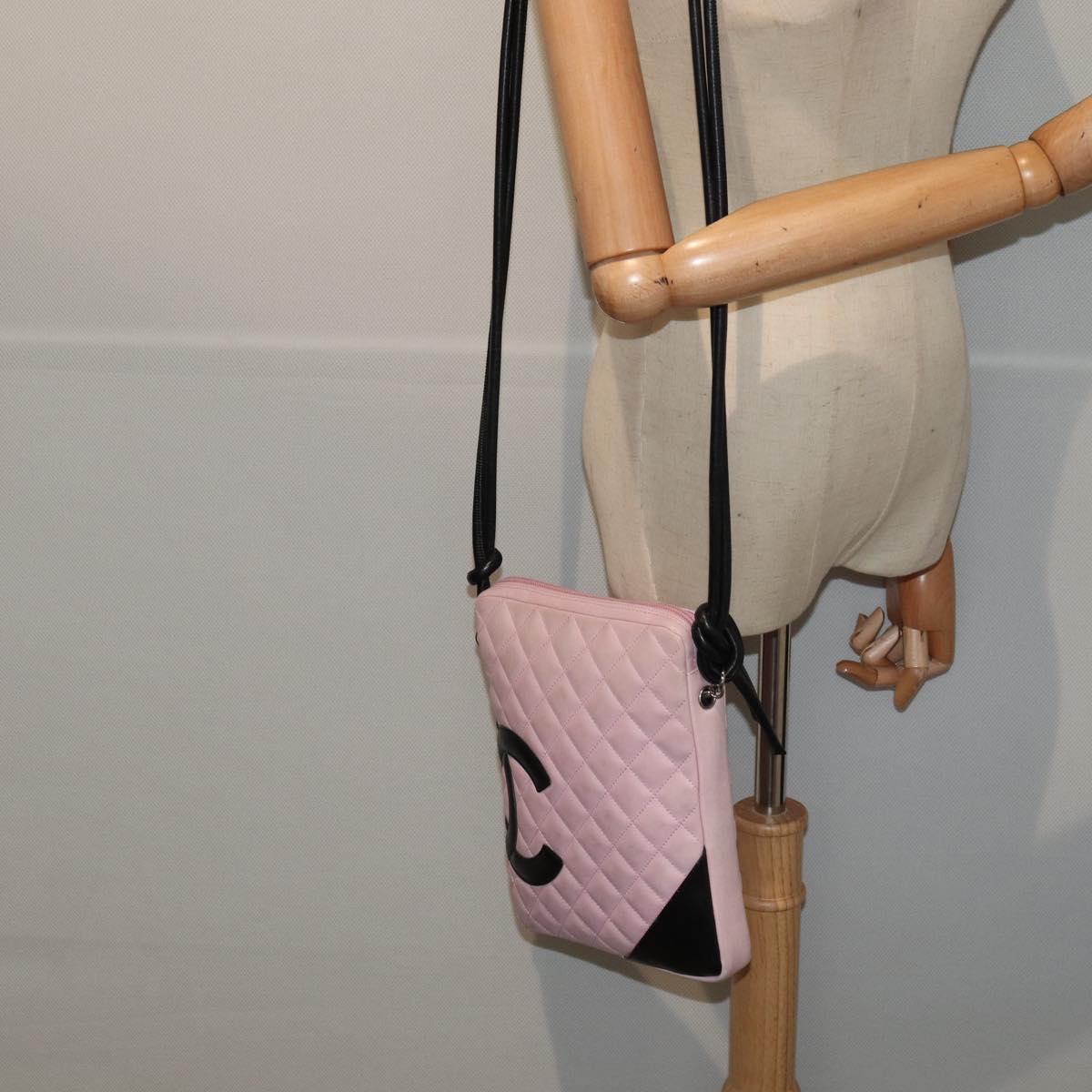 Chanel Cambon, Pink, Leather, shoulder