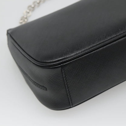 Salvatore Ferragamo Gancini, Black, Leather, shoulder
