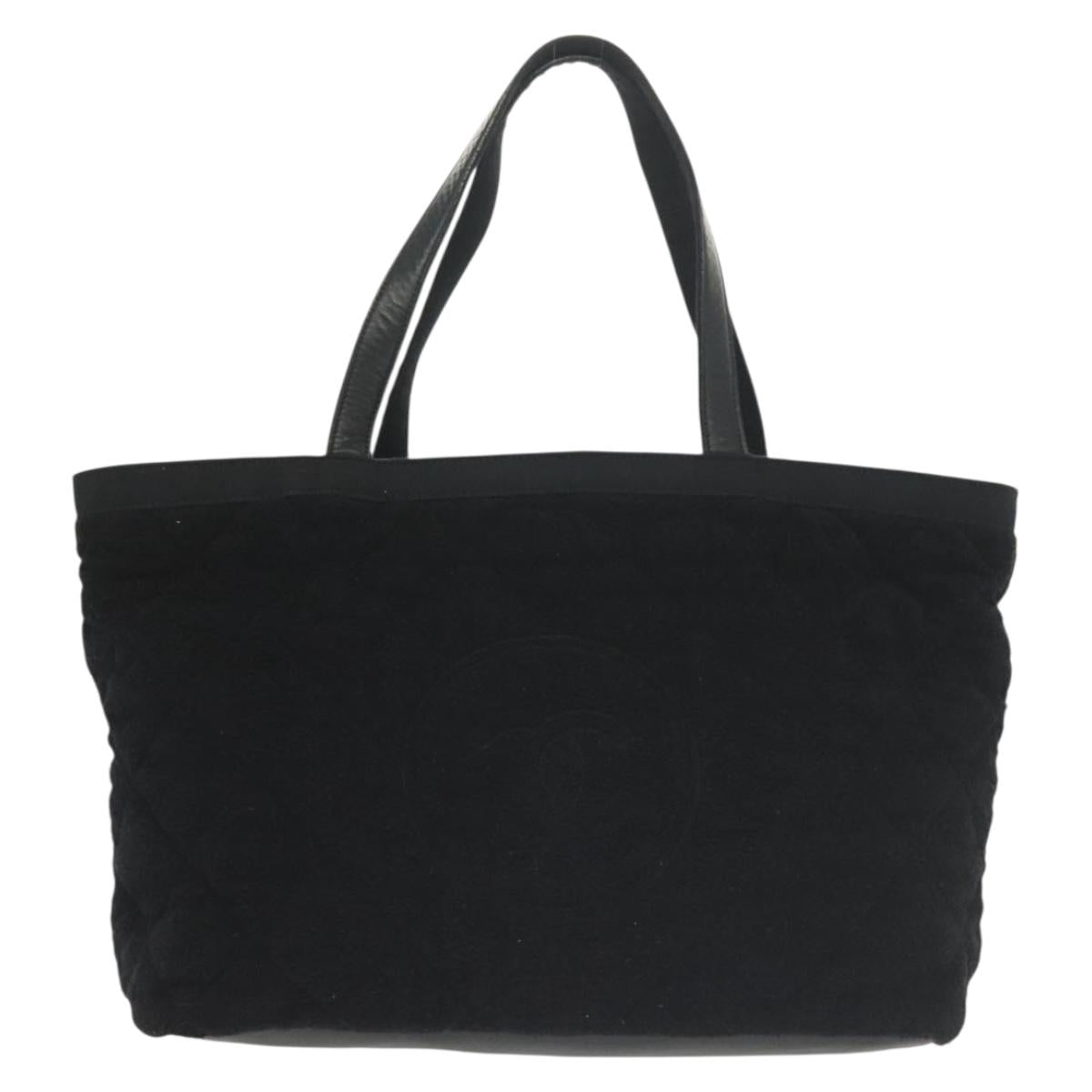 Chanel Logo CC, Black, Leather, tote