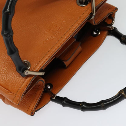 Gucci Bamboo, Orange, Leather, handbag