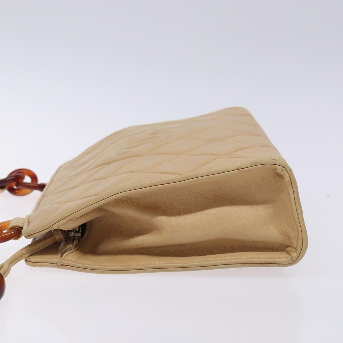 Chanel Camera, Beige, Leather, shoulder