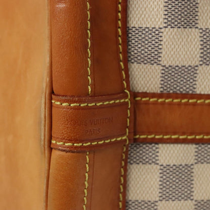 Louis Vuitton Noé, White, Canvas, shoulder