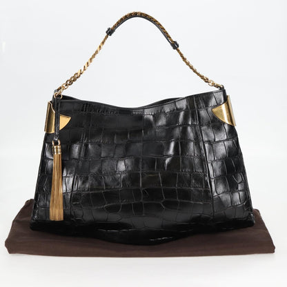Gucci, Black, Leather, shoulder