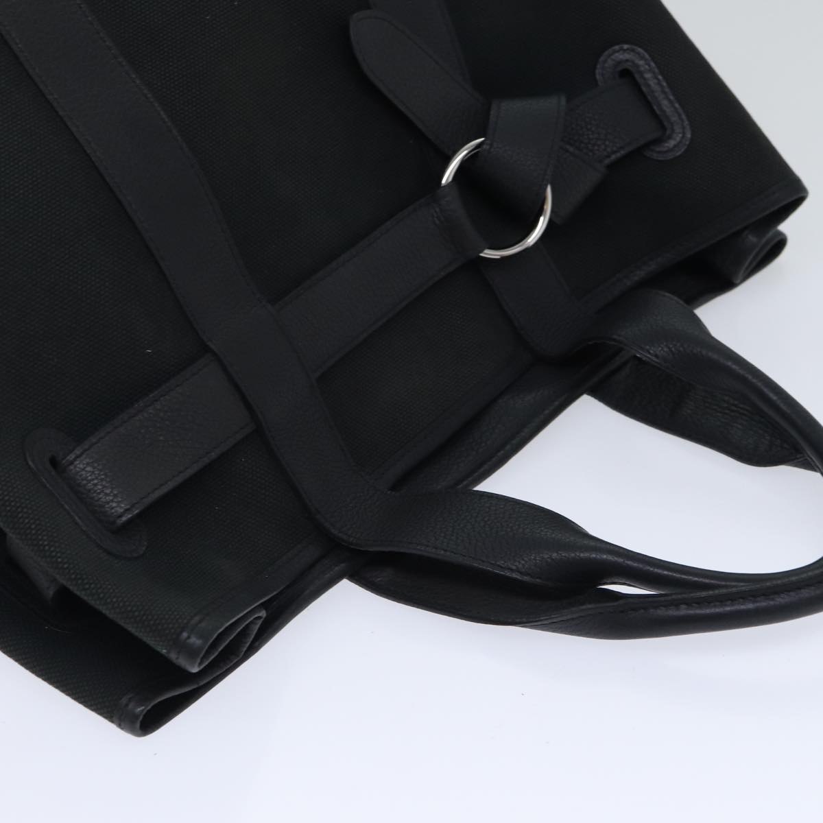 Hermès Ceinture, Black, Canvas, tote