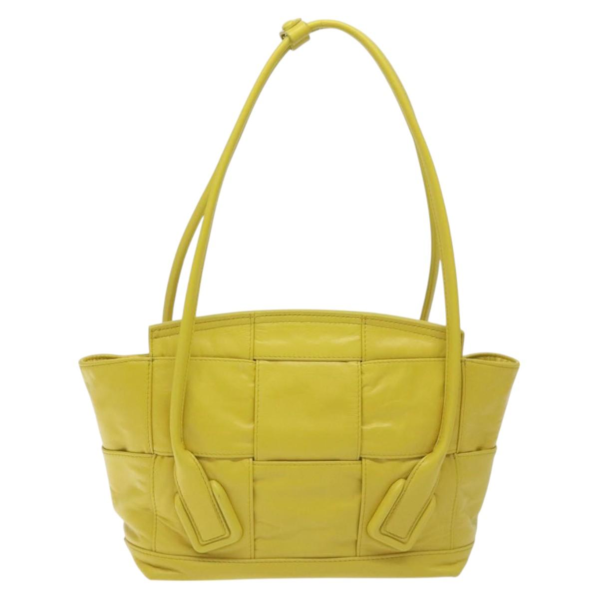 Bottega Veneta Arco, Yellow, Leather, shoulder