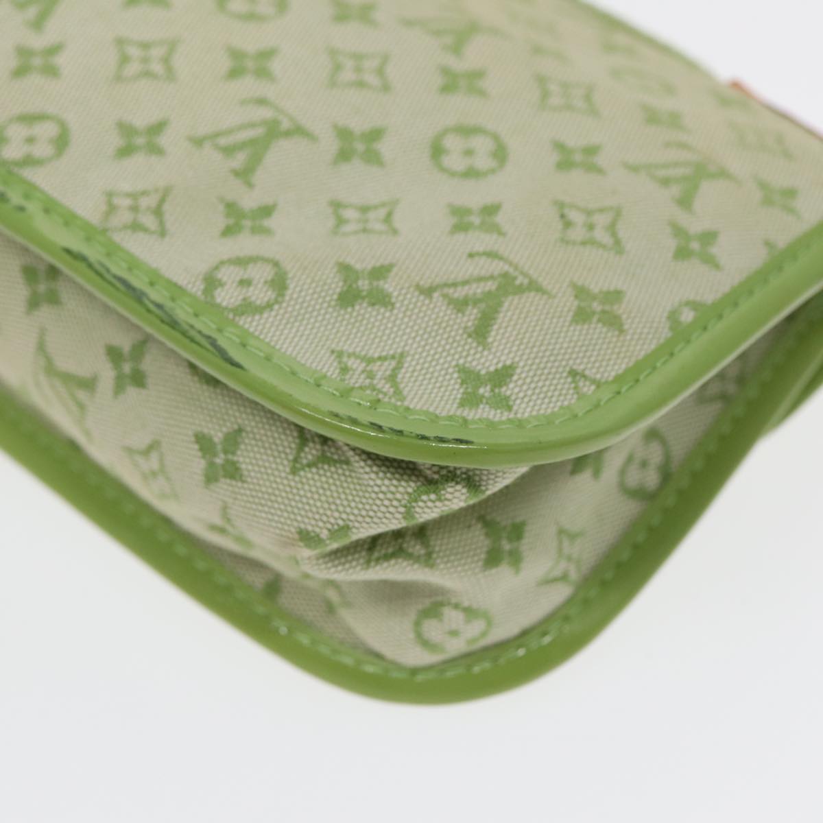 Louis Vuitton Marie, Green, Canvas, clutch