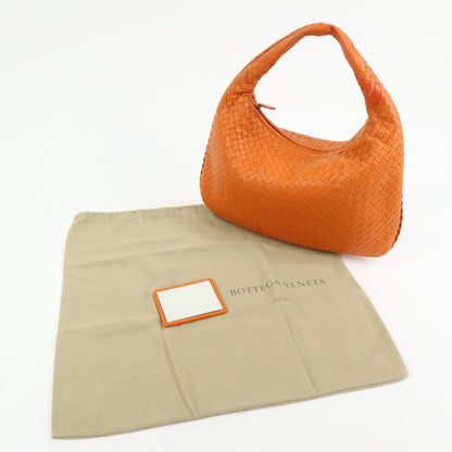 Bottega Veneta Veneta Hobo Intrecciato Nappa, Orange, Leather, Shoulder Bag