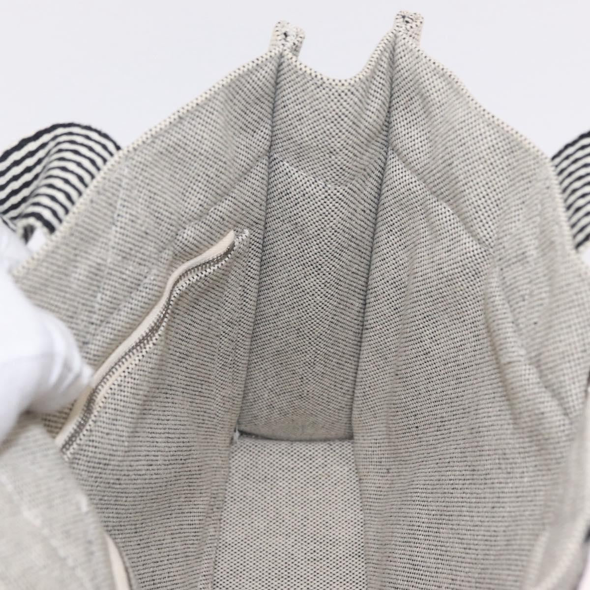 Hermes Fourre Tout Canvas, Gray, Canvas, Tote Bag