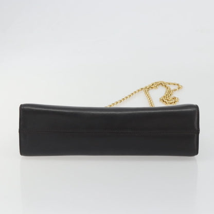 Salvatore Ferragamo Vintage Gancini Chain Leather, Brown, Leather, Shoulder Bag