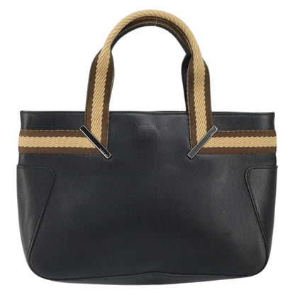Gucci Vintage Web Tote Leather, Black, Leather, Tote Bag