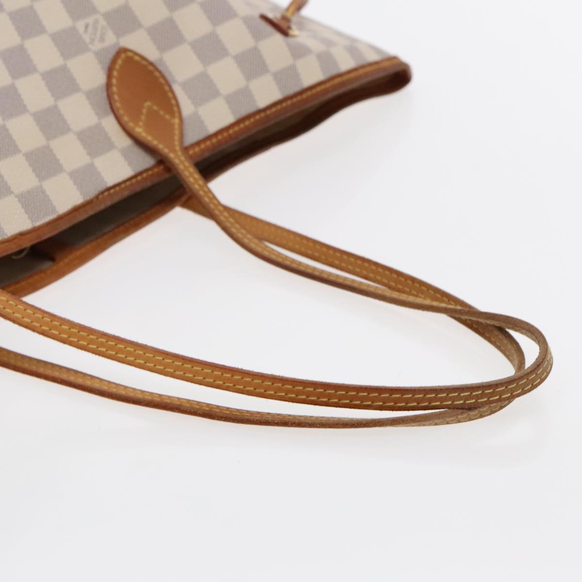 Louis Vuitton Neverfull GM, White, Canvas, tote