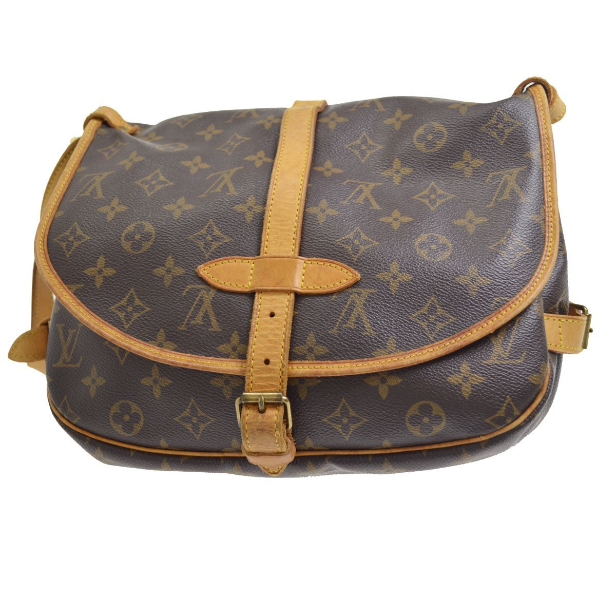 Louis Vuitton Saumur Monogram Canvas, Brown, Canvas, Handbag
