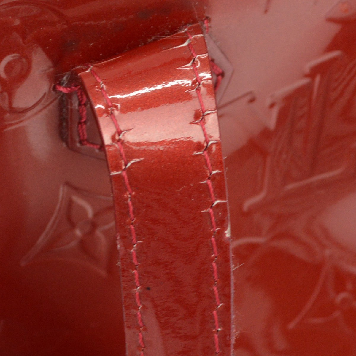 Louis Vuitton Wilshire Monogram Vernis, Red, Patent Leather, Handbag