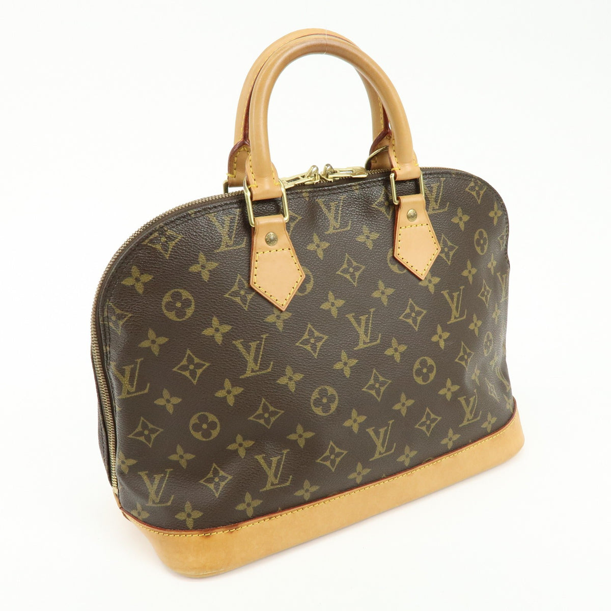 Louis Vuitton Alma Monogram Canvas, Brown, Canvas, Handbag