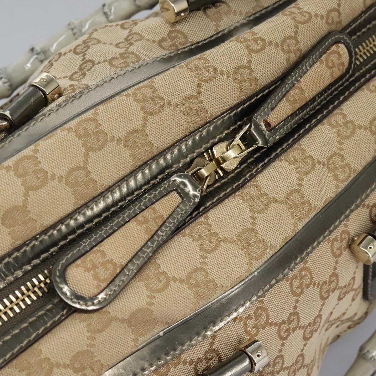Gucci Bamboo, Beige, Canvas, handbag
