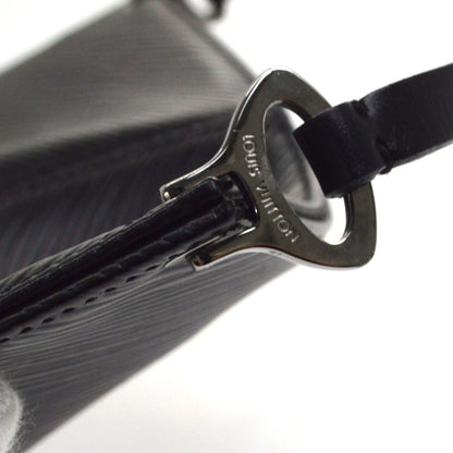 Louis Vuitton Demi Lune Pochette Epi Leather, Black, Leather, Clutch