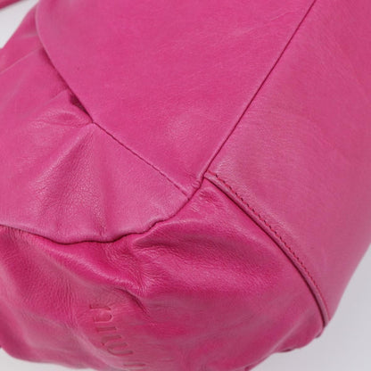 Miu Miu Shoulder Leather, Pink, Leather, Shoulder Bag