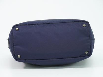 Prada Convertible Double Tessuto, Navy, Nylon, Tote Bag