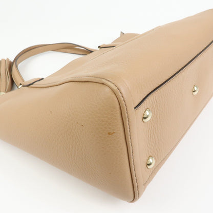 Gucci Soho Working Leather, Beige, Leather, Tote Bag
