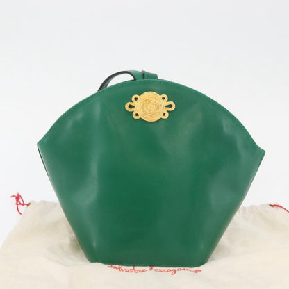 Salvatore Ferragamo Shoulder Bag Leather, Green, Leather, Shoulder Bag