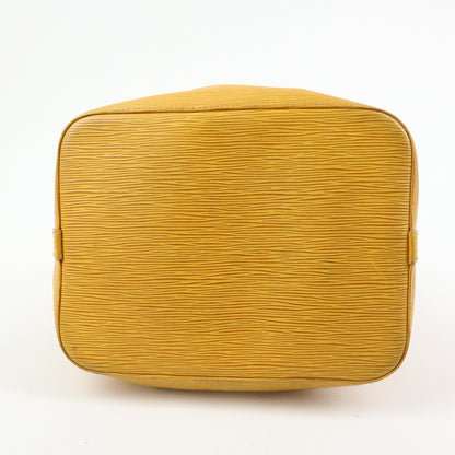 Louis Vuitton Petit Noe Epi Leather, Yellow, Leather, Handbag