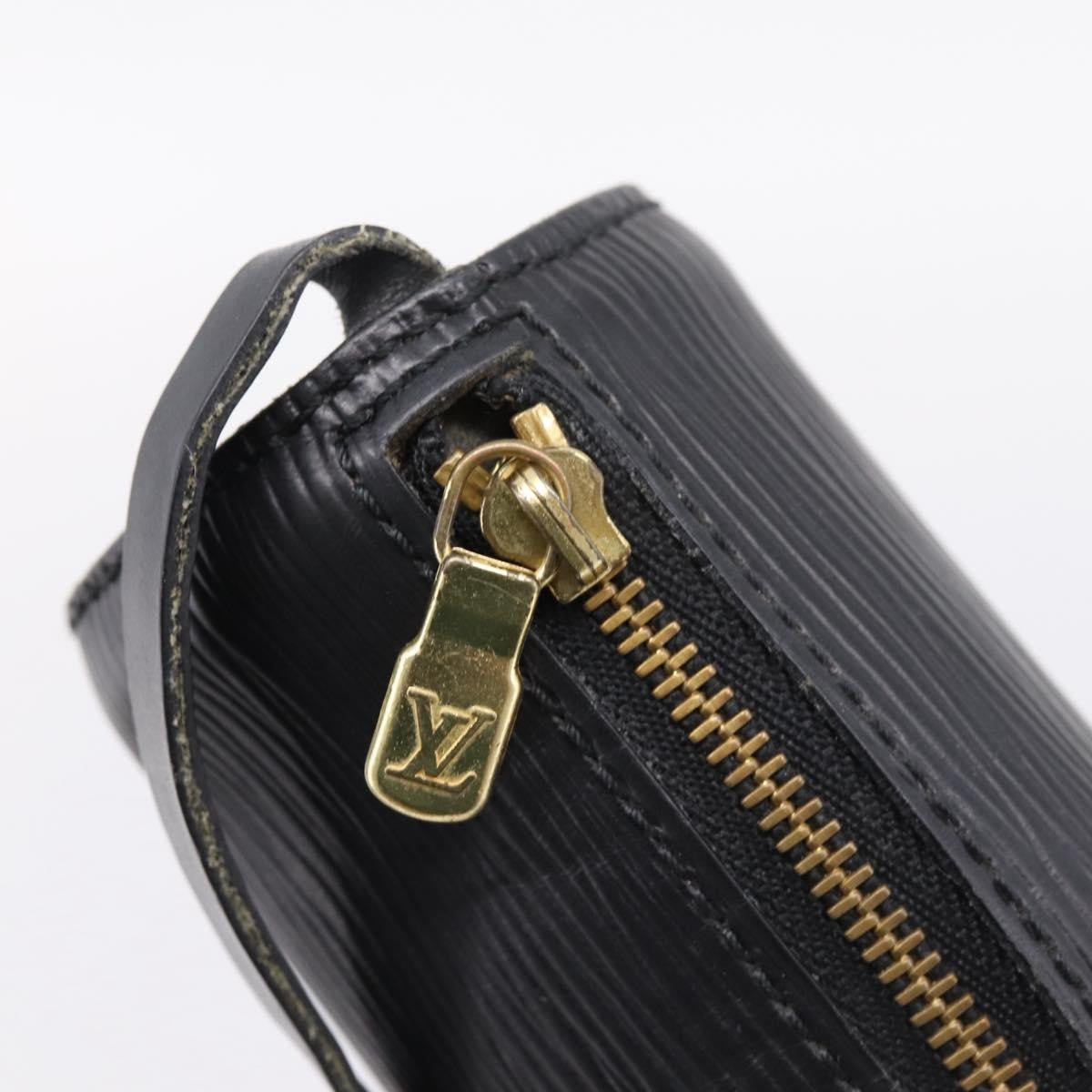 Louis Vuitton Soufflot Pochette Epi Leather, Black, Leather, Clutch