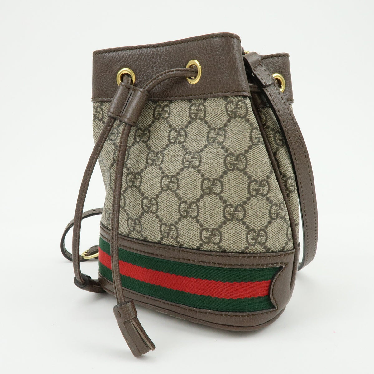 Gucci Ophidia Bucket GG Coated Canvas, Beige, Canvas, Handbag