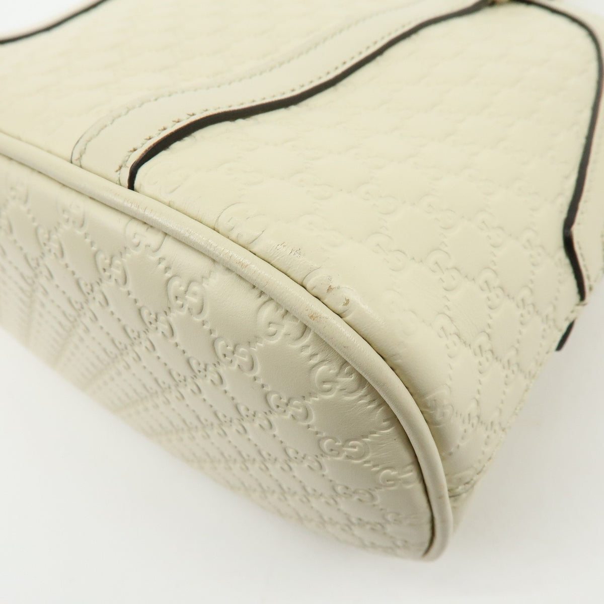 Gucci Convertible Dome Satchel Guccissima Leather, White, Leather, Handbag