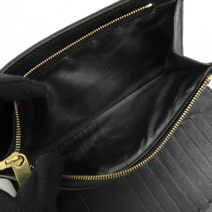 Louis Vuitton Amelia Mahina Leather, Black, Leather, Wallet