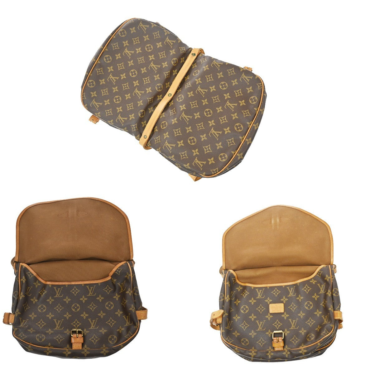 Louis Vuitton Saumur Monogram, Brown, Canvas, Shoulder Bag