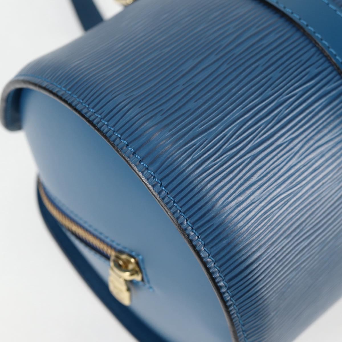 Louis Vuitton Soufflot, Blue, Leather, handbag