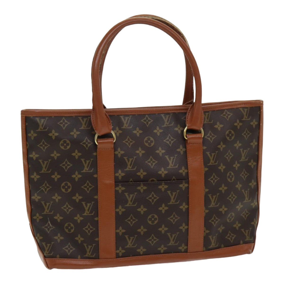 Louis Vuitton Weekend, Brown, Canvas, tote