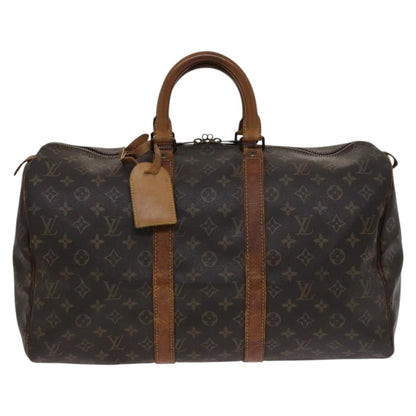 Louis Vuitton Keepall 45, Brown, Canvas, travel