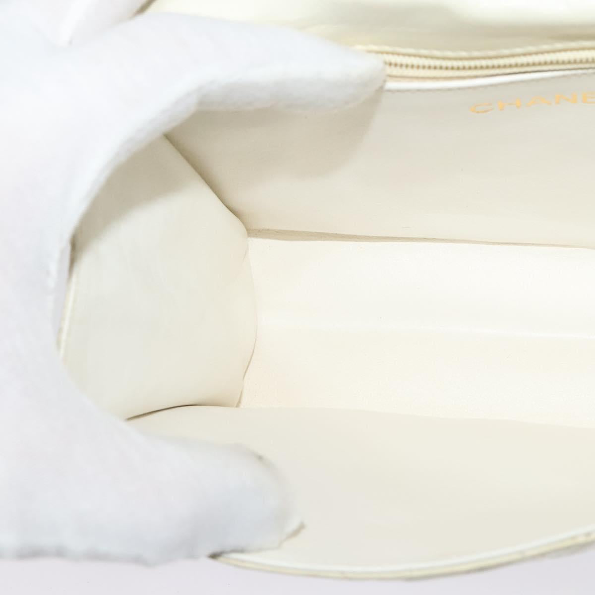 Chanel Camera, White, Leather, clutch