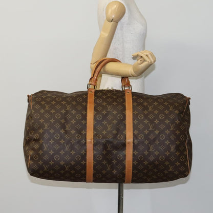 Louis Vuitton Keepall Bandoulière 60, Brown, Canvas, travel