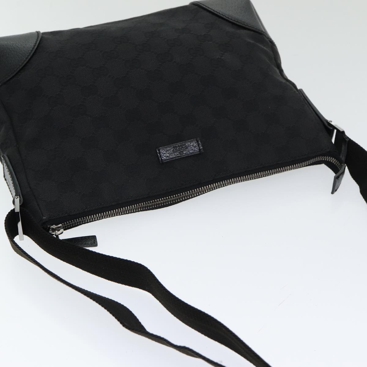 Gucci GG canvas, Black, Canvas, shoulder