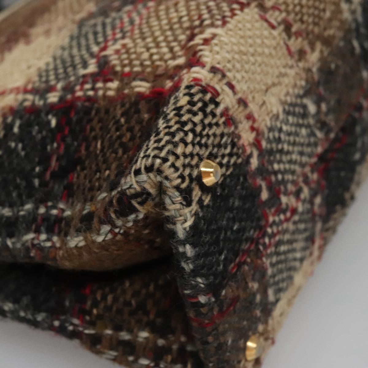 Burberry Nova Check Tote canvas check pattern, Multicolour, Wool, Handbag
