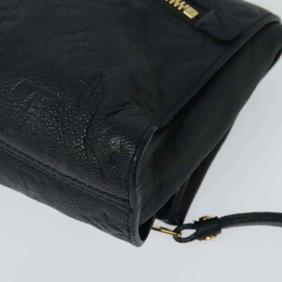 Louis Vuitton Petillante, Black, Leather, clutch