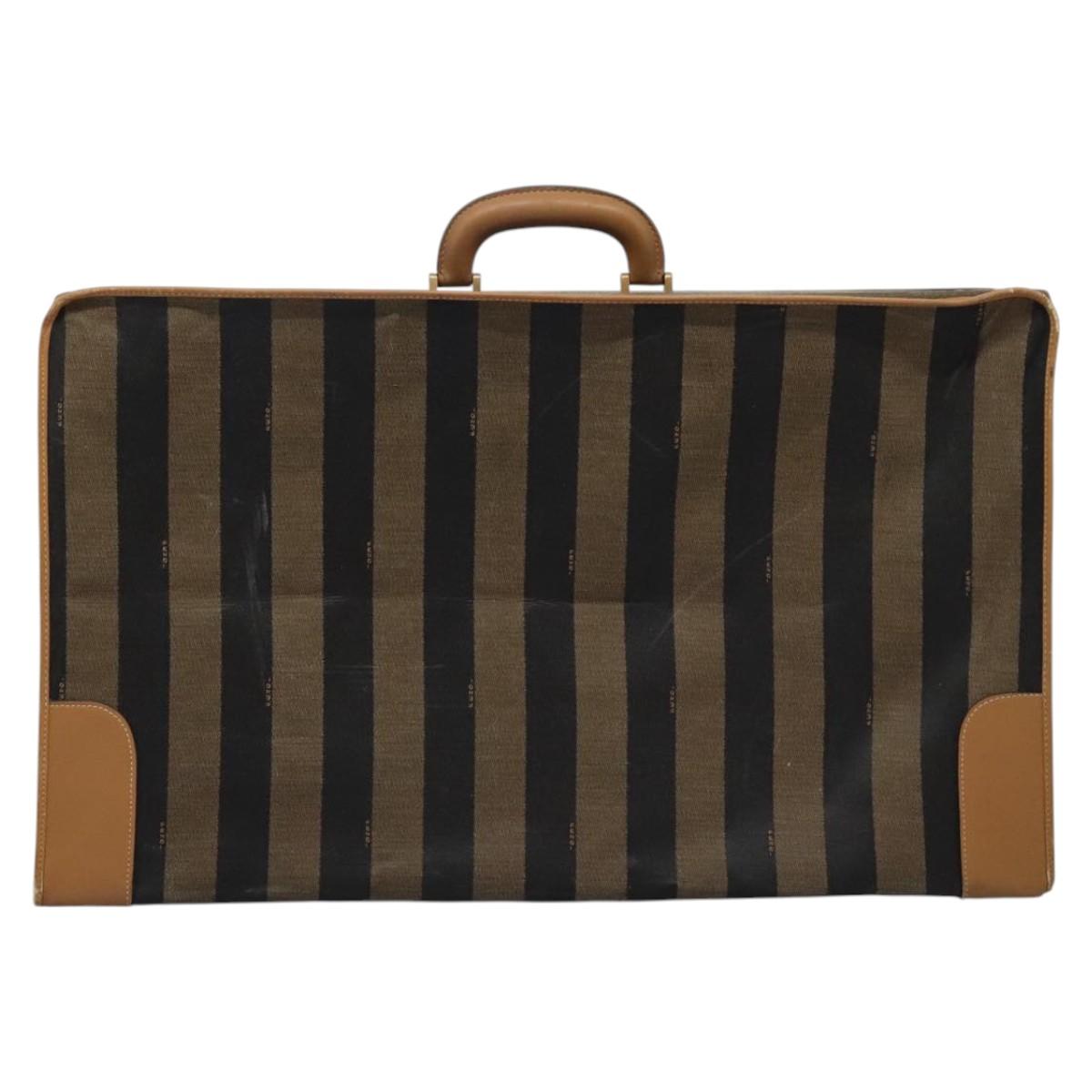Fendi Pequin, Black, Canvas, travel