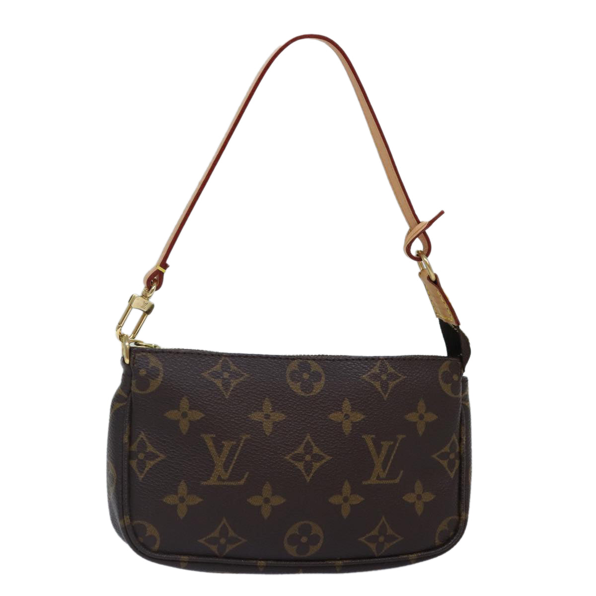 Louis Vuitton Pochette Accessoire, Brown, Canvas, clutch