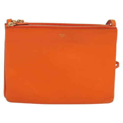 Céline Trio, Orange, Leather, shoulder