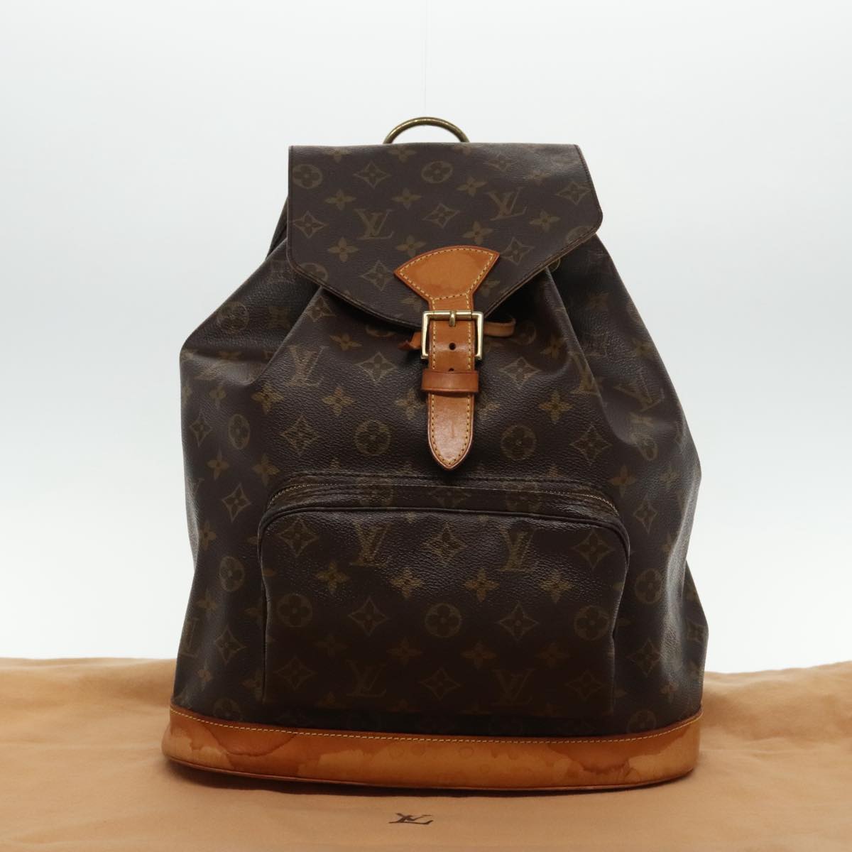 Louis Vuitton Montsouris GM, Brown, Canvas, backpack