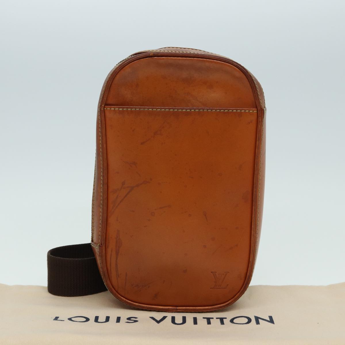 Louis Vuitton Gange, Brown, Leather, clutch